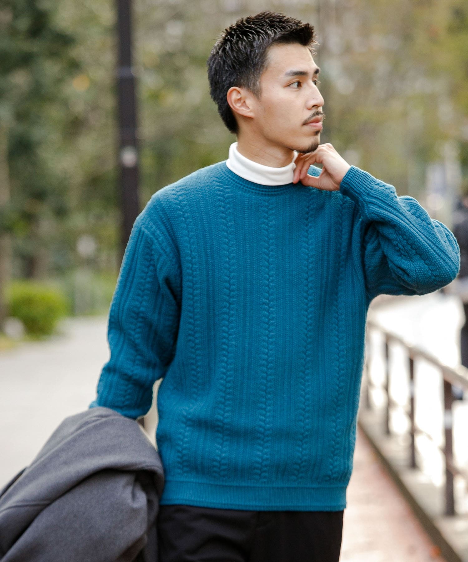 URBAN RESEARCH（アーバンリサーチ）の「WASHABLEウールケーブルクルーニット（ニット/セーター）」 - WEAR