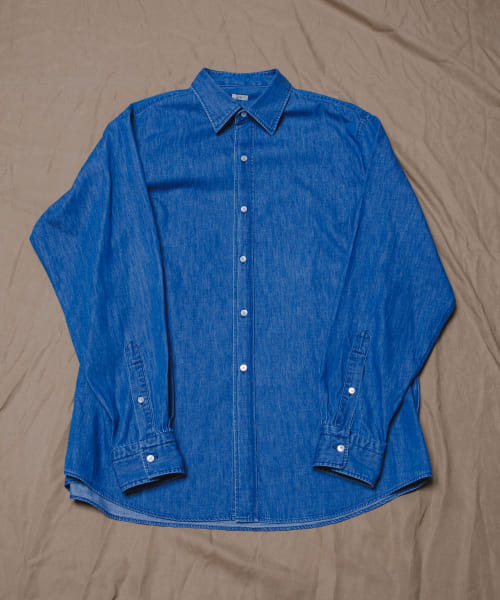 A PRESSE　Washed Denim Shirt