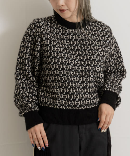 米富繊維　VINTAGE TWEEDY KNIT PULLOVER-1