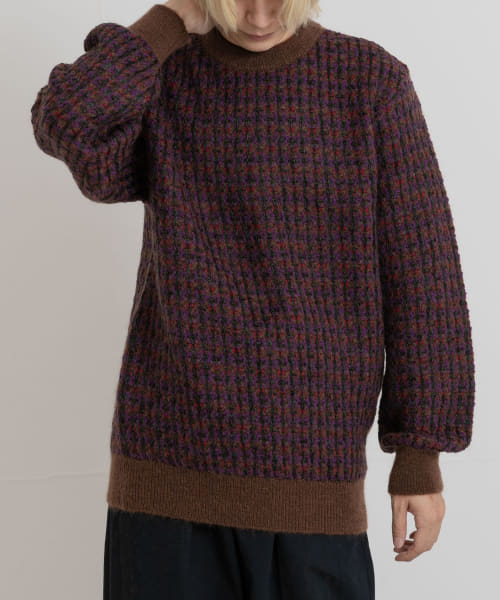 米富繊維　VINTAGE TWEEDY KNIT PULLOVER-1