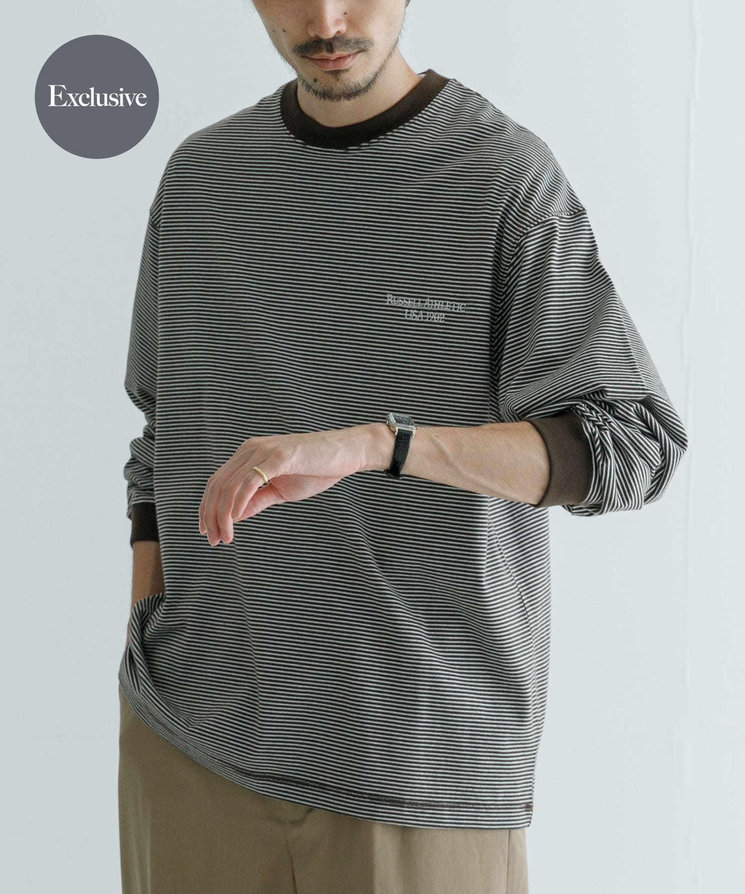 別注』RUSSELL ATHLETIC×UR LONG-SLEEVE T-SHIRTS[UR46-11H004