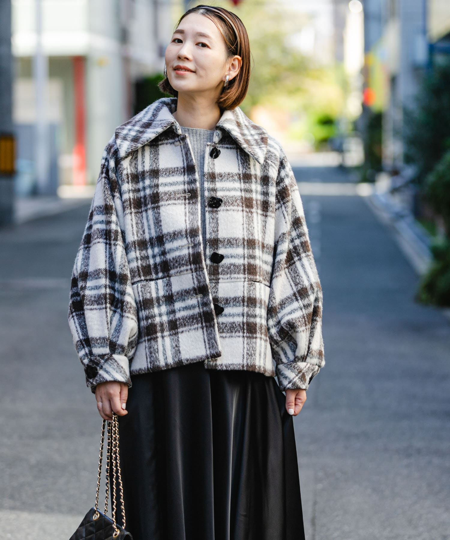F by ROSSO シャギーチェックビッグカラーコート[RA47-27Y704]｜URBAN RESEARCH公式ファッション通販