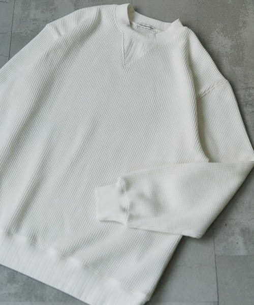 『XLサイズ/WEB限定』『UR TECH』裏起毛ワッフルロングスリーブTシャツ