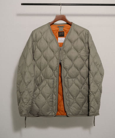 【お気に入り】 TAION JACKET[IT47-17C002]｜URBAN DOWN V-NECK Wzip MILITARY ジャケット・アウター