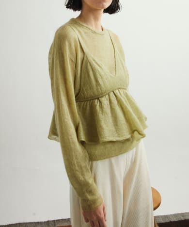 unfil　mohair&silk camisole top