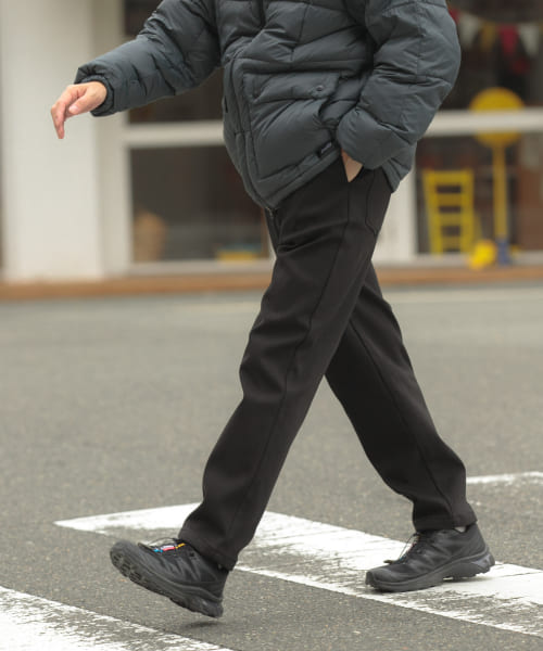 裏フリース リラックスチノパンツ