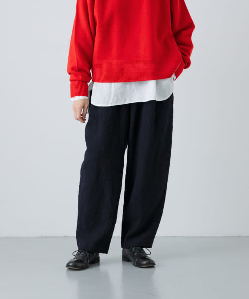 ウールリネンサルエルパンツ