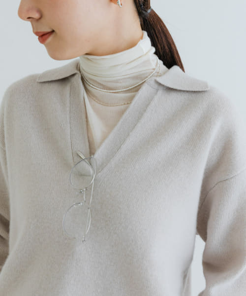 『MADE IN JAPAN』カシミヤシルクタートルカットソー