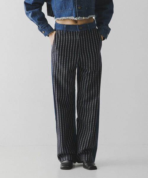 THE FLATS　LOGOSTRIPE×DENIM PANTS
