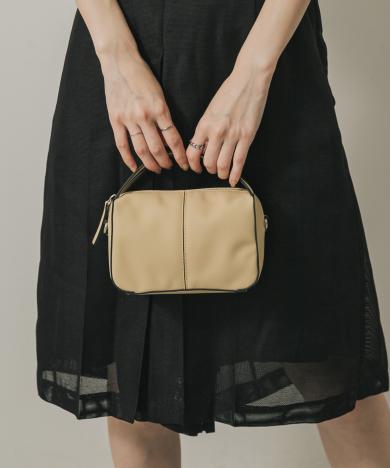 『防汚』2WAYセンターシームプチショルダーバッグ