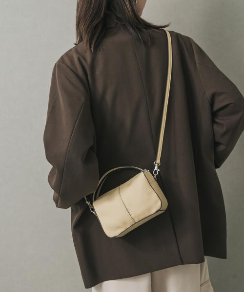 『防汚』2WAYセンターシームプチショルダーバッグ