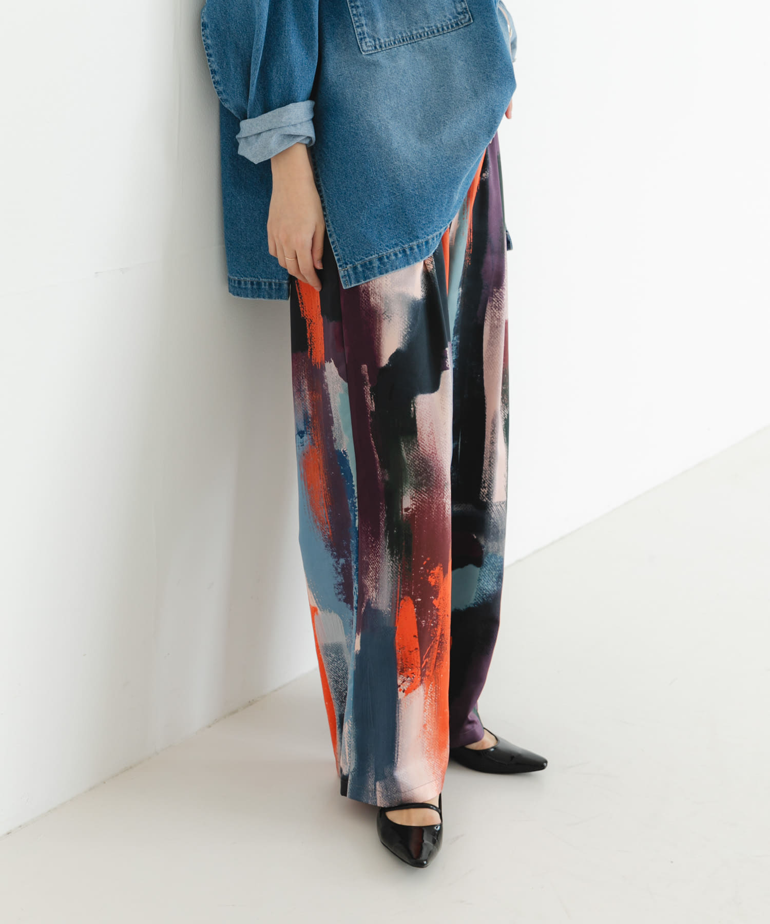 new basic カラーブロックペイントワイドパンツ[URA4-24C004]｜URBAN RESEARCH公式ファッション通販
