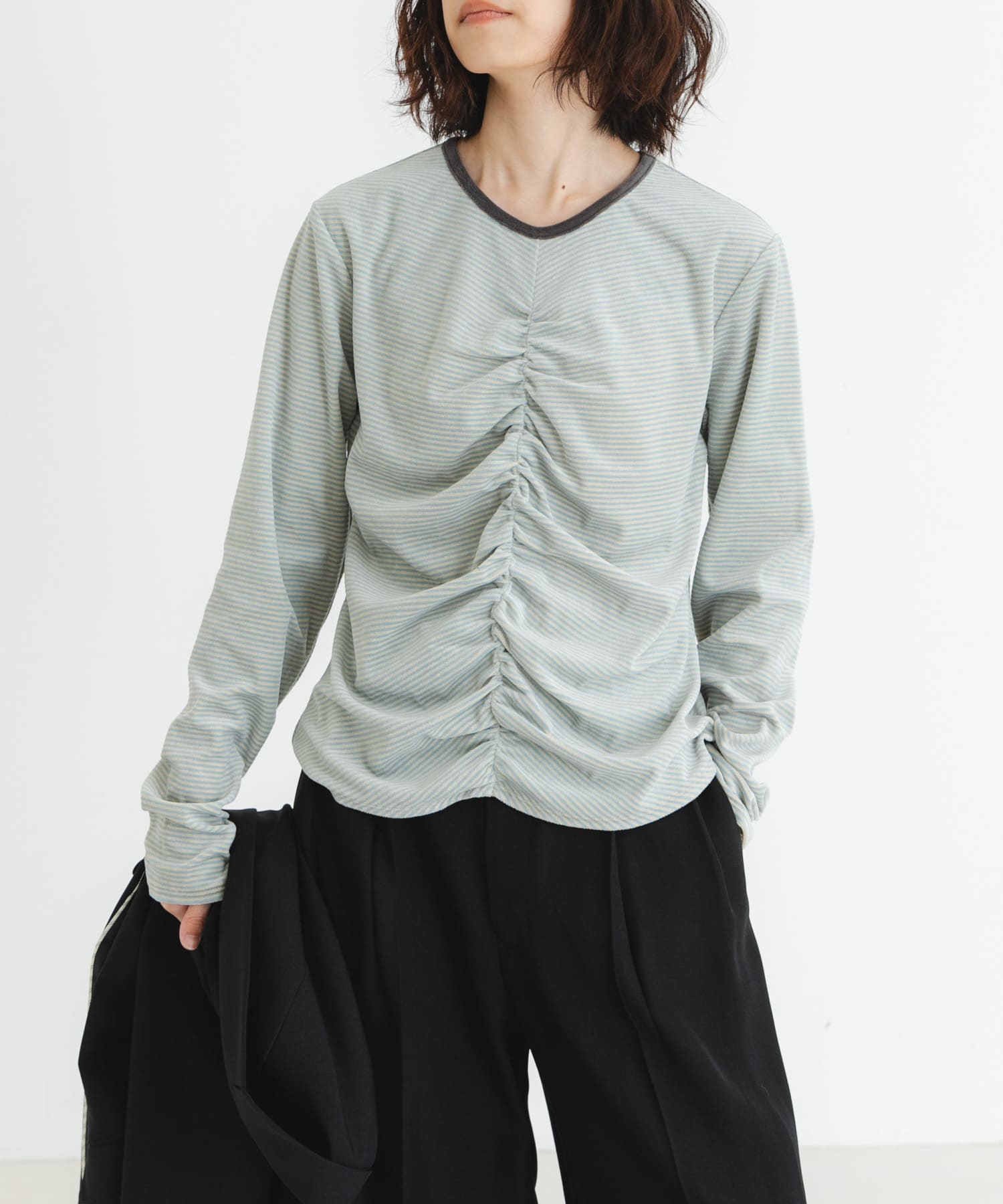 希少】 GiorgioARMANI ベロアシルクレオタード ブラック M