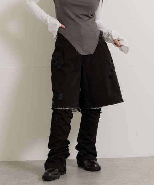 neith.tokyo　Twill Lingerie Half Pants