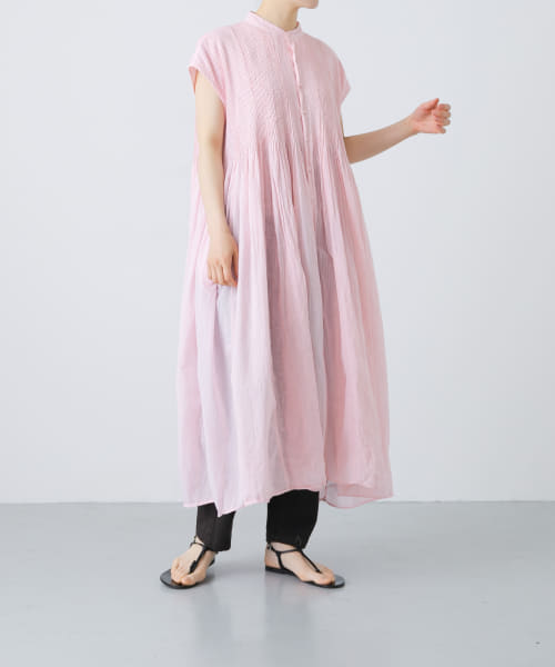 maison de soil　PATCHWORK F/SL SHIRTDRESS