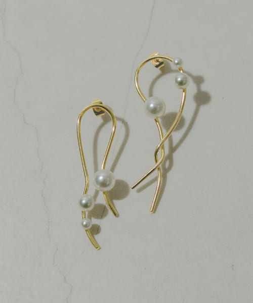 アシメパールピアス