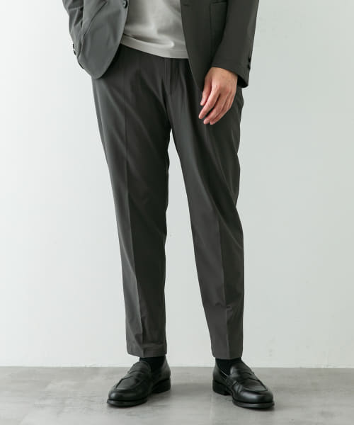 『イージーケア』LIFE STYLE TAILOR　リップストップナイロンストレッチパンツ