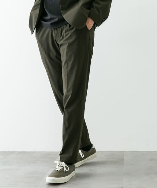 『イージーケア』LIFE STYLE TAILOR　リップストップナイロンストレッチパンツ