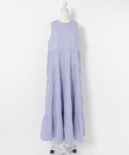 FANAKA　Poplin tiered dress