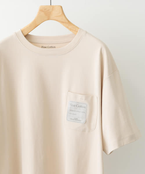 Fine Cotton クルーネックポケットTシャツ