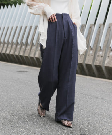 『UR TECH DRYLUXE』リネンライクワイドパンツ
