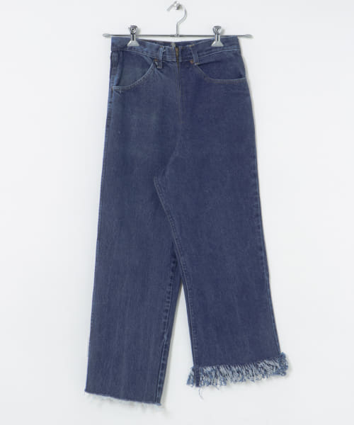 77circa　make fringe denim pants
