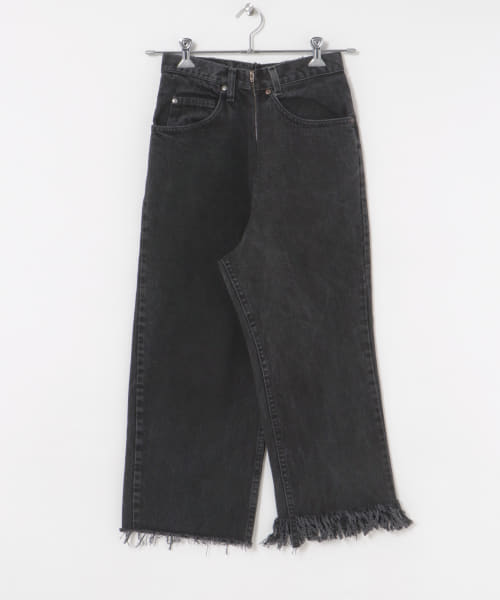 77circa　make fringe denim pants