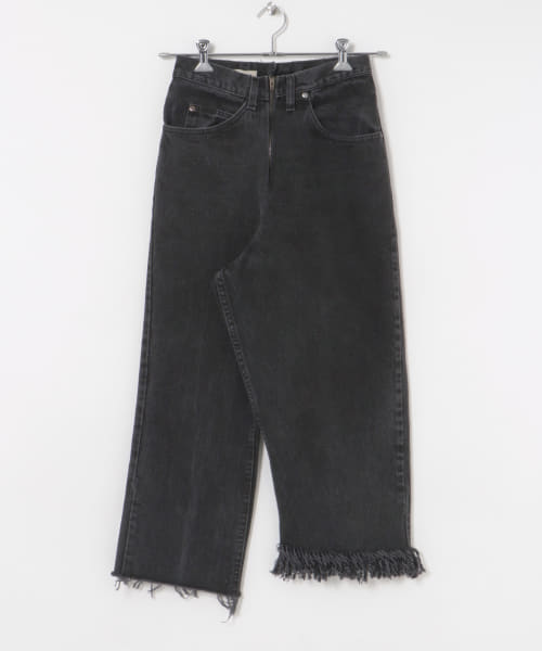 77circa　make fringe denim pants