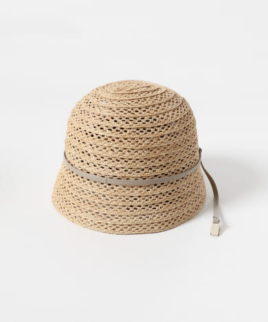 KIJIMA TAKAYUKI　RAFFIA BRAID CROCHET HAT