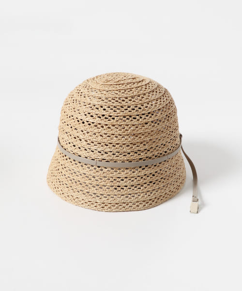 KIJIMA TAKAYUKI　RAFFIA BRAID CROCHET HAT