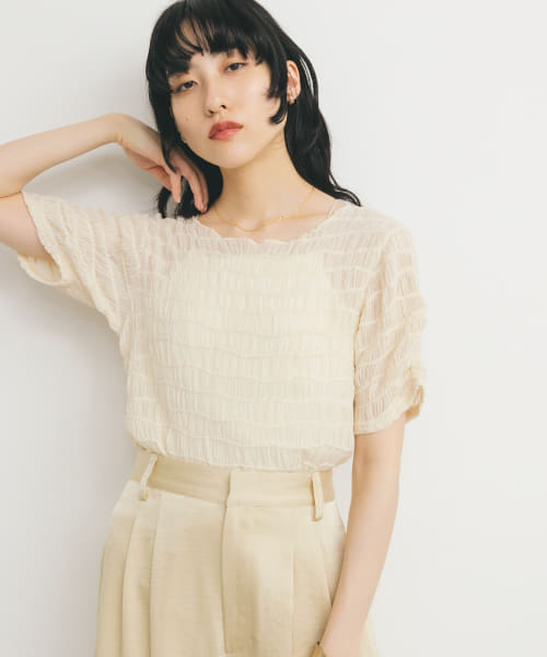 シャーリングシアートップス
