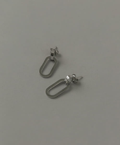 ステンレスダブルオーバルピアス