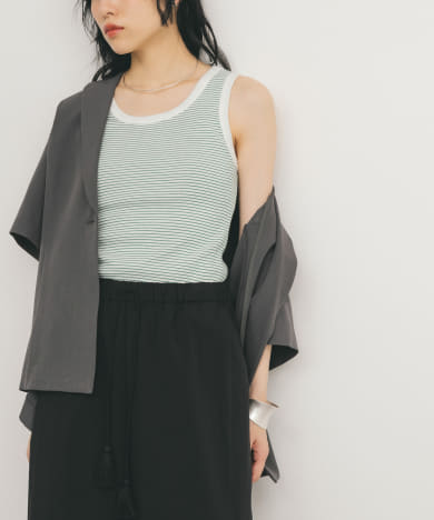Miller　Panel ribbed tank top