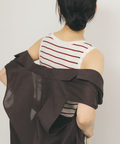Miller　Panel ribbed tank top