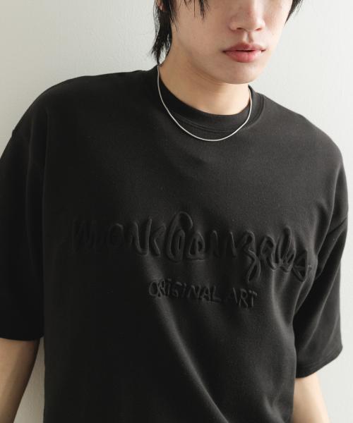 『WEB限定』Mark Gonzales　プリントクルーネックドローコードTシャツ