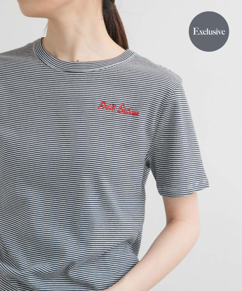 『別注』PETIT BATEAU×DOOORS　embroideryt-shirts1