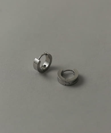 ステンレスラインフープピアス