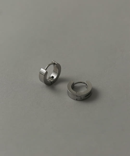 ステンレスラインフープピアス