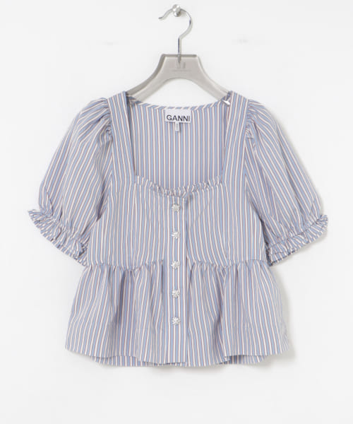 GANNI　Yarn Dyed Stripe Blouse
