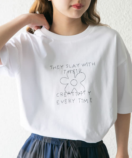 レタード刺繍Tシャツ creativity