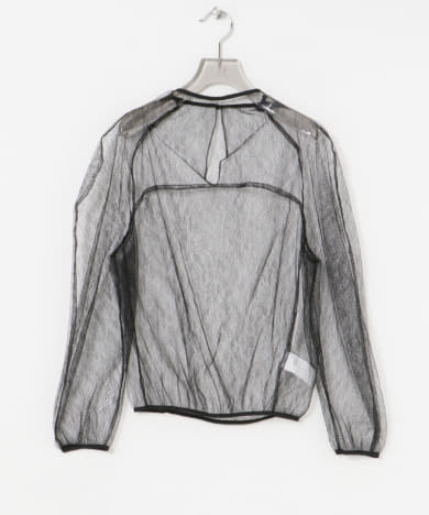 AMOMENTO　SHEER LACE MOCK NECK TOP