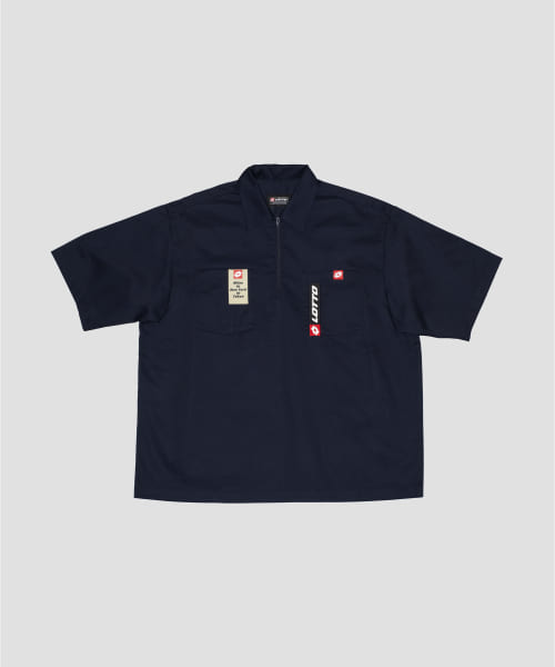 LOTTO　TC TWILL HALF ZIP SHIRTS