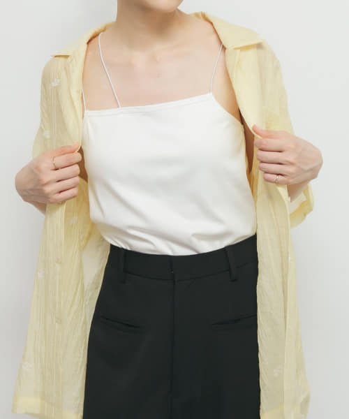 アシンメトリーカップ付キャミ