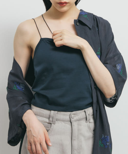 アシンメトリーカップ付キャミ