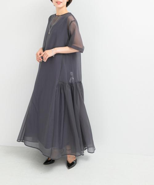 ELENDEEK　SHEER LAYERED CUT ONE-PIECE