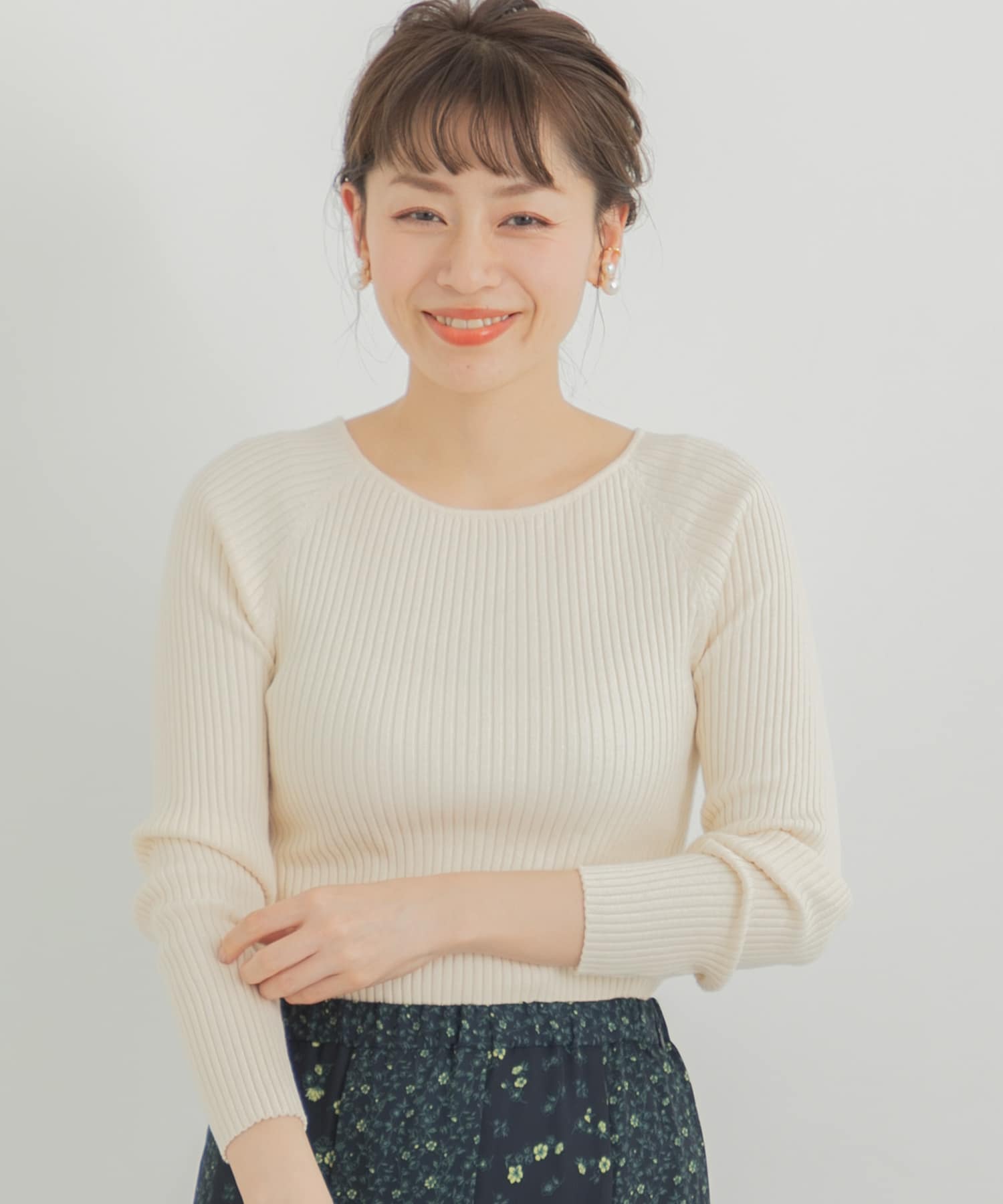 シルク混ボートネックリブニット[LA84-22F013]｜URBAN RESEARCH