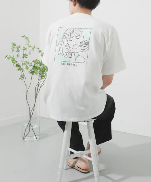 [SENSE OF PLACE][ガールグラフィックTシャツ(5分袖)]