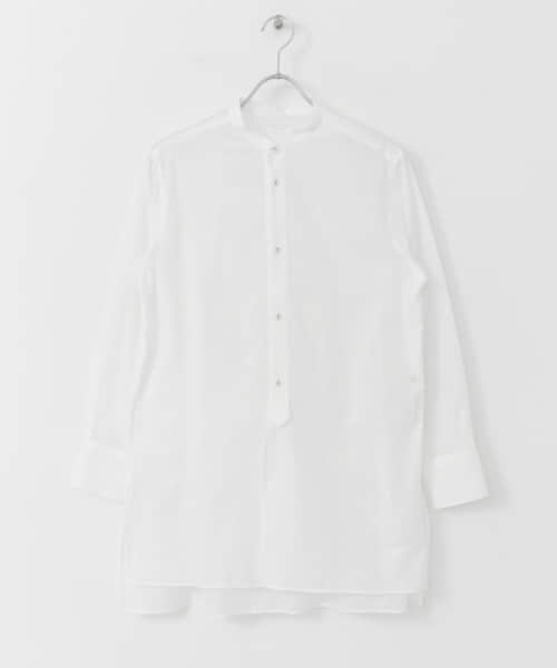 White Label　コットンスラブローンロングシャツ