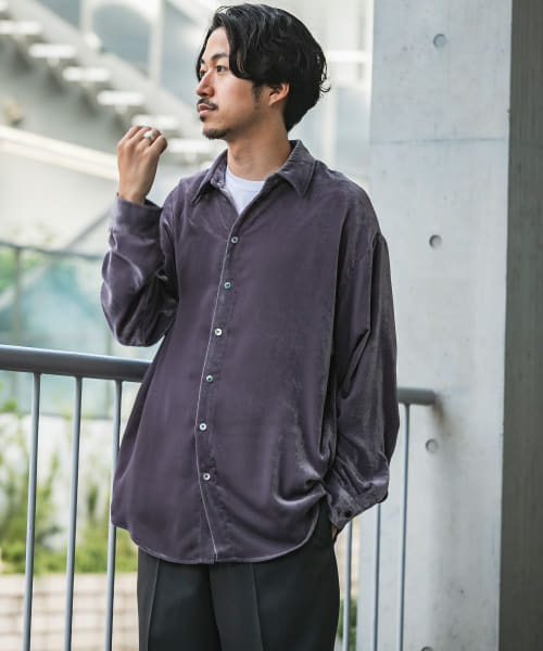 COSEI　VELVET SHIRTS