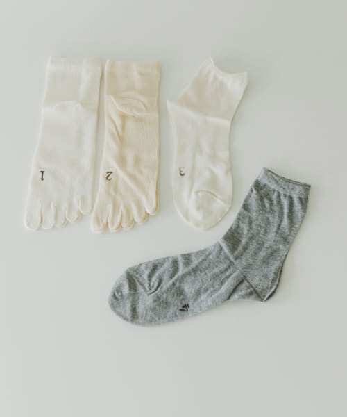 『WEB限定』meri ja kuu　4足セット カラーコットンソックス